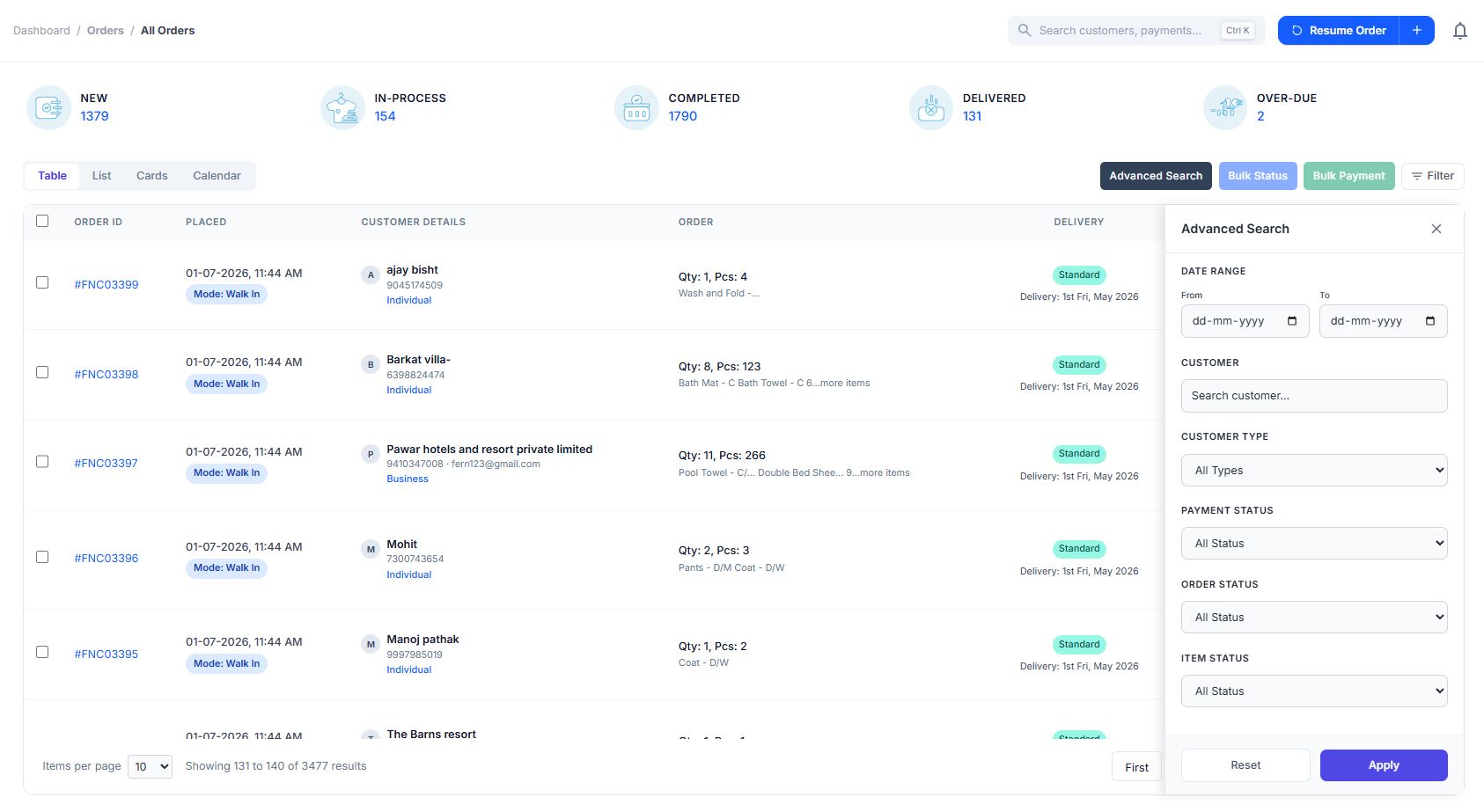 Ezer Laundry cloud dashboard with secure backup and remote access